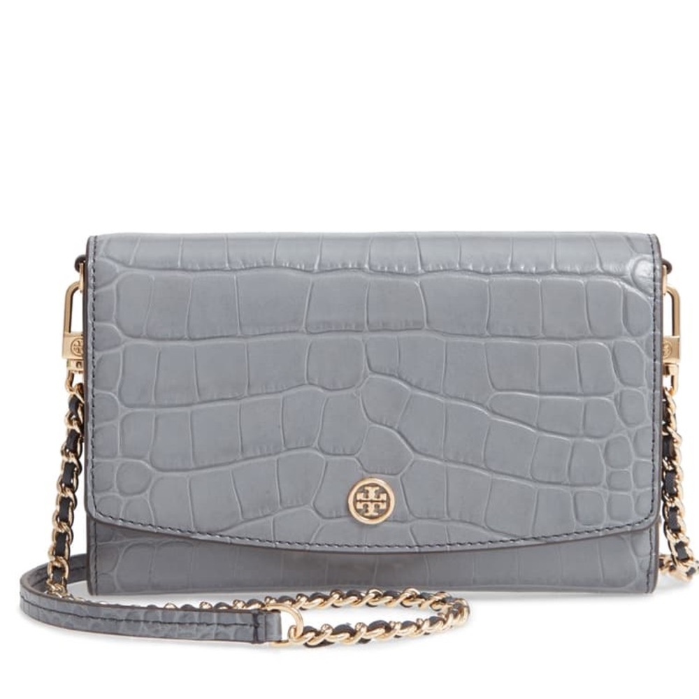 Tory Burch Robinson wallet on chain zink NEW